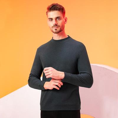 Men's Lyocell Tencel Cashmere Antibacterial Thermal Undershirt Sweater