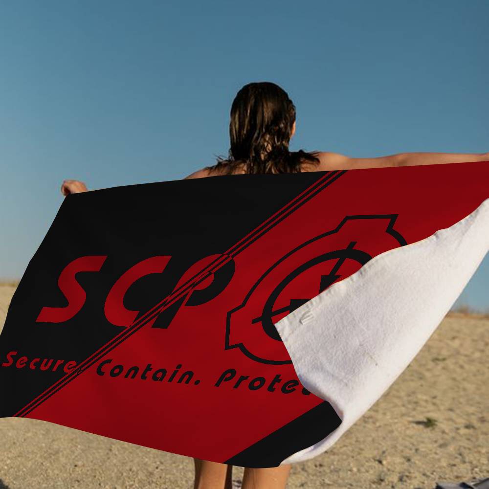 Classic Horror Game S-Scp F-Foundation Microfiber Printed Beach Towel Mountain Climbing Yoga Beach Running Absorbent Soft Towel