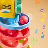 Kids Ball Shoot Track Toy with Scoreboard Balls Hammer Ball Electric Press Launcher with Rolling Ball Slide Educational Toddlers Boys Girls Ball