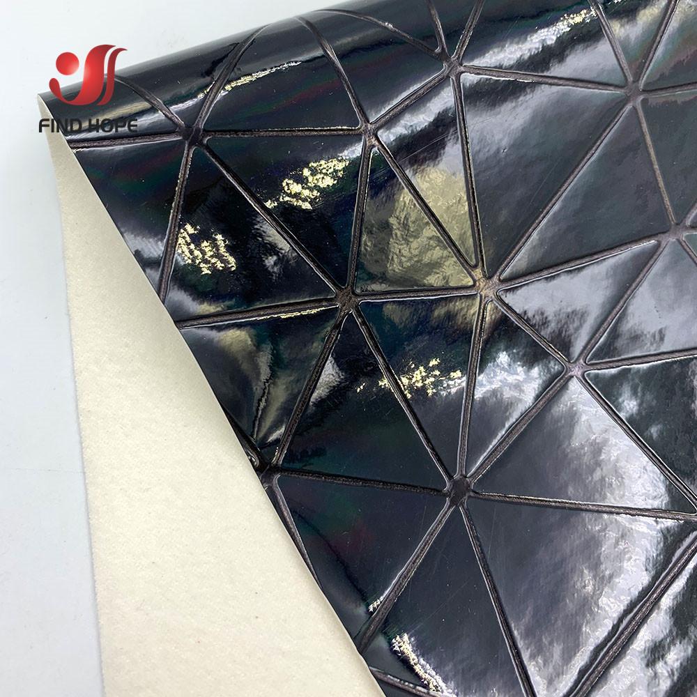 A5 A4 Laser Hologram PU Faux Leather Fabric Geometric Polygon texture for Bag Bow Craft DIY Jewelry Clothing Sewing Material