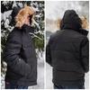 Erkekler Aşağı Ceket Kış Sıcak Aşağı Palto 80% Beyaz Ördek Aşağı Gerçek Rakun Kürk Kış Erkek Mont Siyah