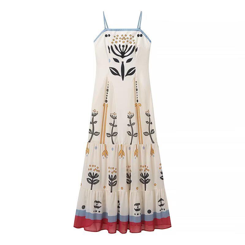 

Весна 2024 г. Платье из тюля в этническом стиле с цветочной вышивкой и складками Large красный