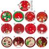 90CM Santa Claus Xmas Tree Bottom Decorative Snowman Elk Xmas Tree Carpet  New Year