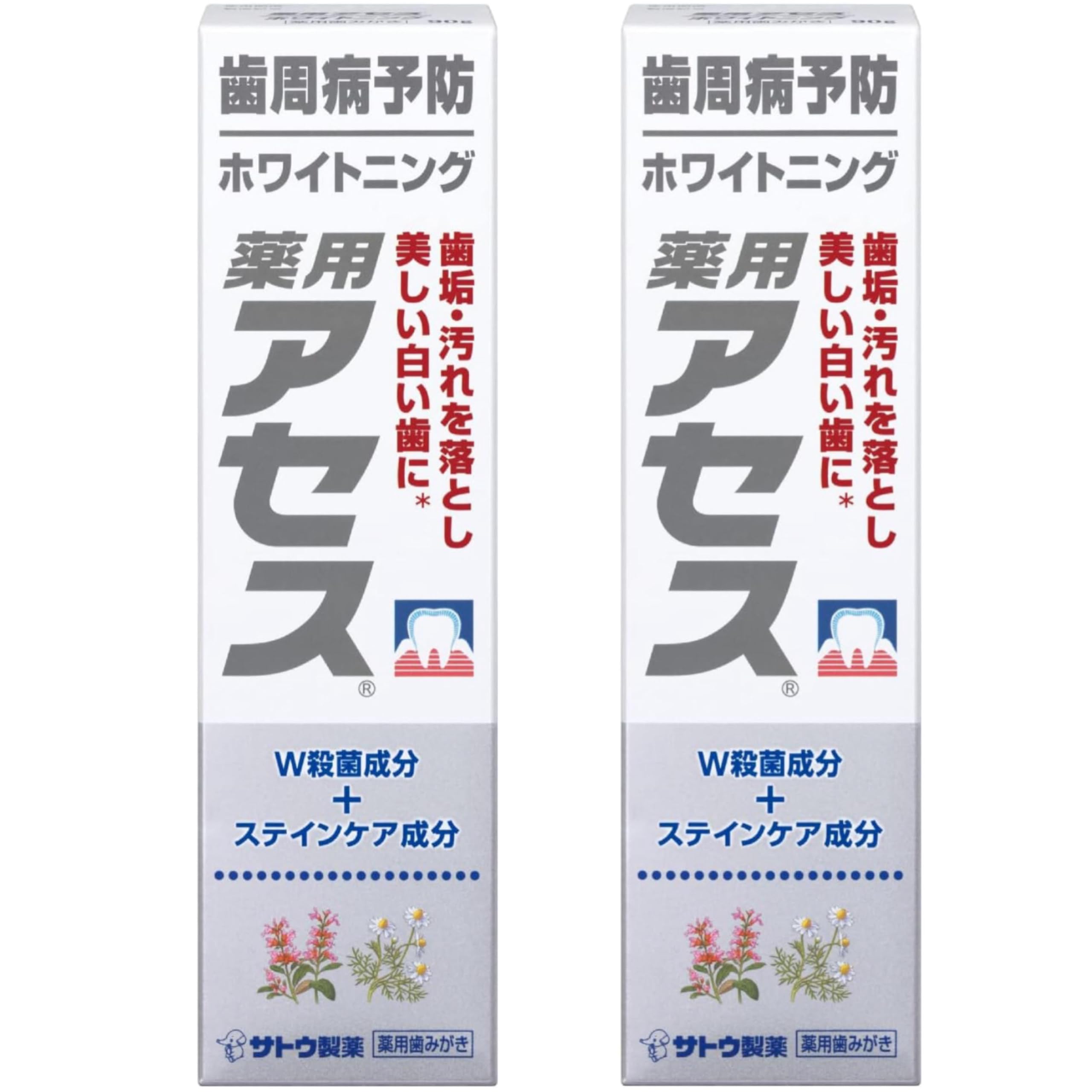 

[2 pieces] Medicated Assess Whitening Periodontal Disease PreventionStain Care 90g x 2 pieces