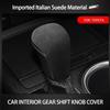For Toyota Camry Avalon Levin Carola Allion Car Gear Stick Handle Shift Knob Collar Alcantara Overlay Cover Shell Accessories