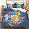 Skateboard Dynetrekksett Skateboardspiller Hip Hop Sengetøy Tenåringer Gate Hobby Sport Hippie King Size Polyester Dynetrekk