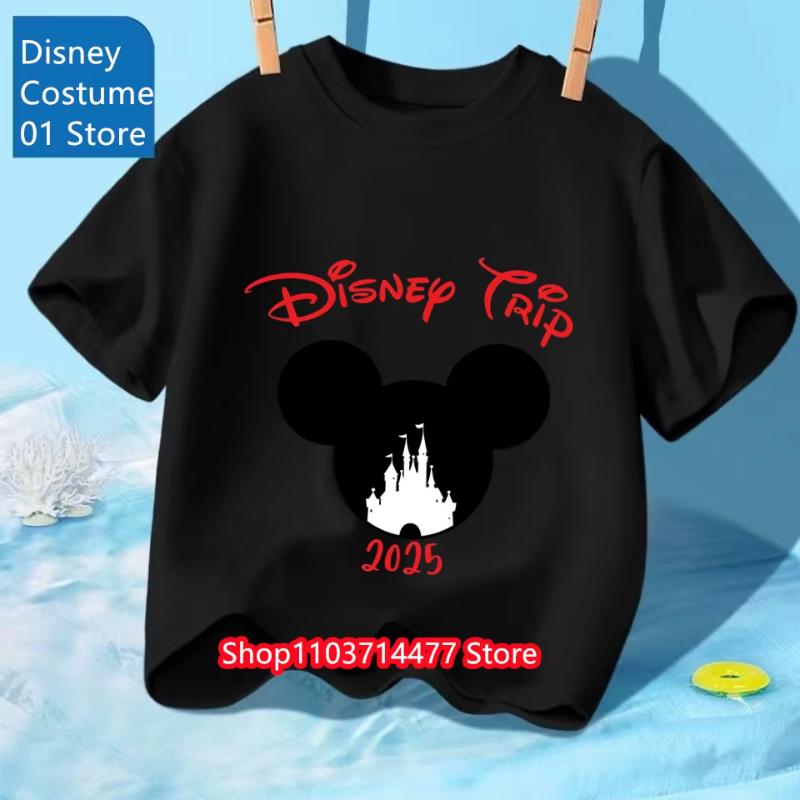 2025 Mouse Castle Tshirt Fresh Summer Tshirts for Boys and Girls Unisex Women Oversize Cotton Tops