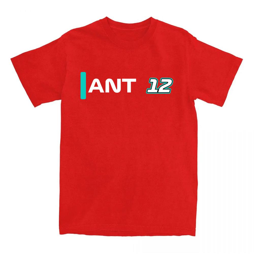 

Andrea Kimi Antonelli T-shirt Cotton for Summer O-neck Tee-shirt Roupas Femininas Soft Comfortable Short Sleeve Camisetas Anime T-shirt summer Tops XS червоний