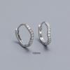 Sterling Silver Wave Ear Cuff with Diamonds - Elegant Stackable Women's Earrings