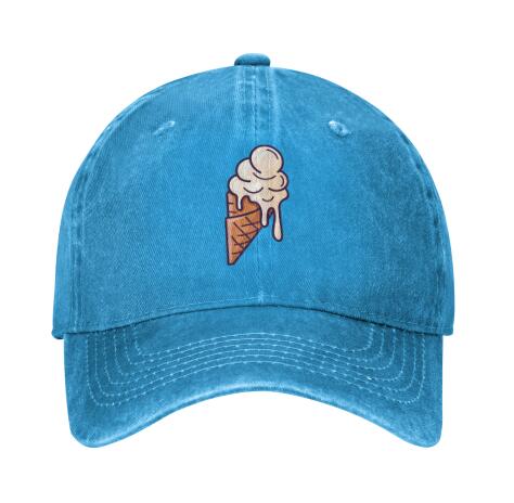 Fusible Ice Cream Unisex Fashionable Baseball Cap Adjustable Trucker Cap Sports Cap Adjustable Sandwich Cap Four Seasons