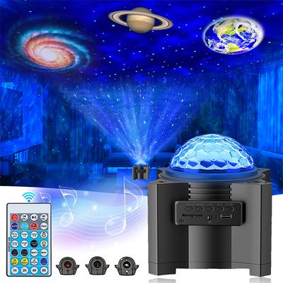 Lampă Proiector Stele LED cu 3 Filme cu Modele Spațiale, Difuzor, Lumină de Noapte, Lampă de Atmosferă, Decor