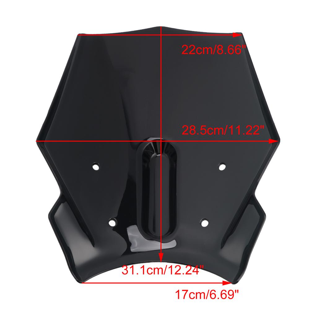 Windschutzscheibe passend für HONDA CB650R 2024-2025 Schwarz