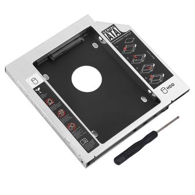 Alloggiamento per disco rigido SATA HDD SSD in alluminio da 12,7 mm, adattatore ottico DVD per laptop