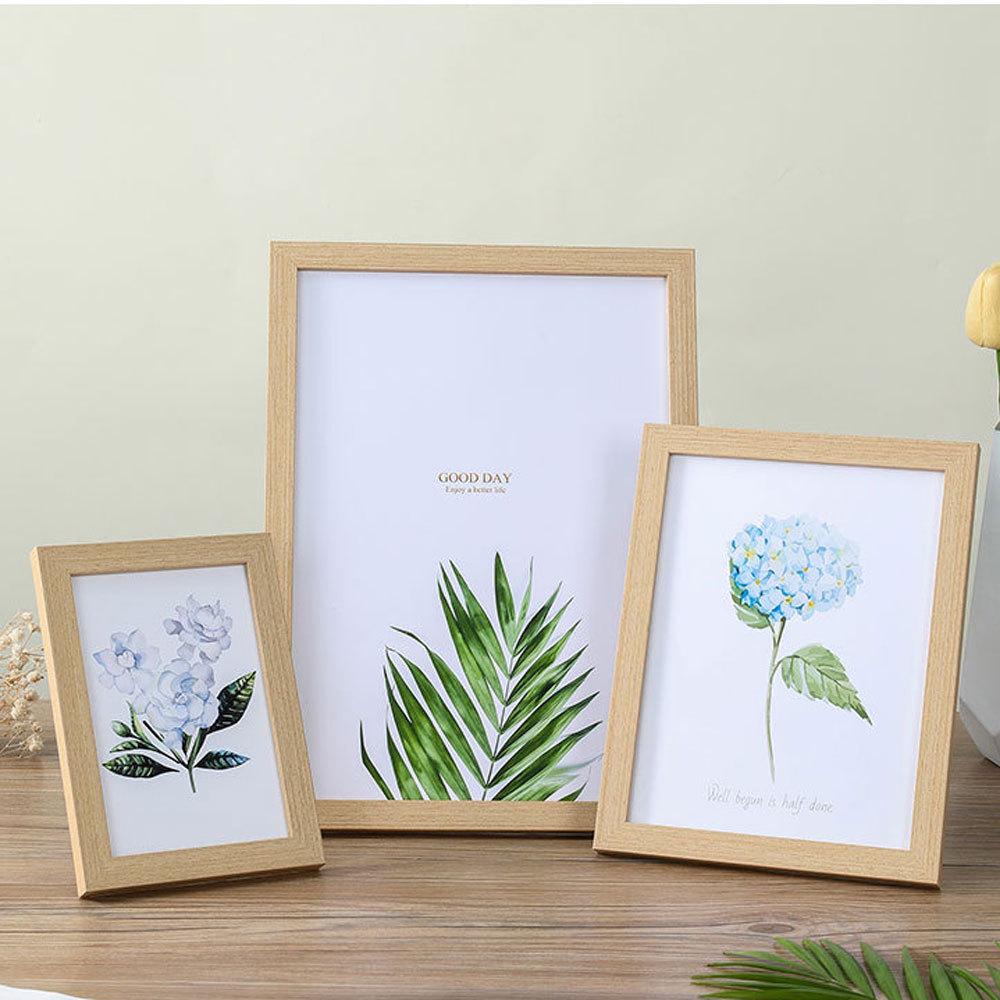 Elegant 3D Wooden Photo Frame: 6-Inch Tabletop & Wall-Hanging Display.
