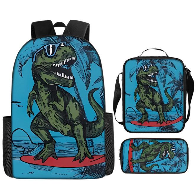 Jurassic World Dinosaurus Rugzak Set 3 Delen Student Schooltas Lunchtas Etui
