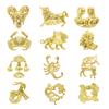 Twelve Zodiac Signs Brooch Unisex Alloy Badge Pin Fashionable and Versatile Clothing Backpack Scarf Accessories Brooch