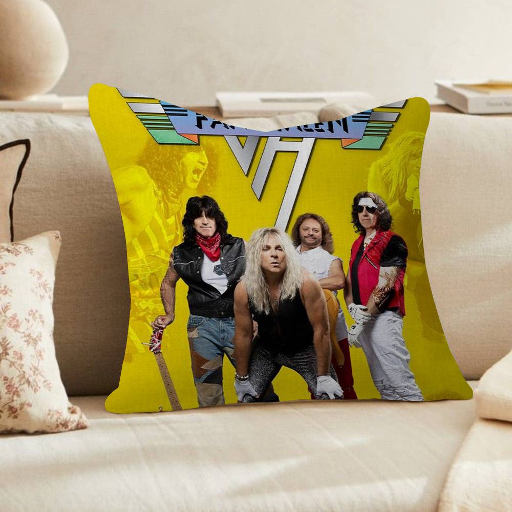 Van Halen Retro rock band Cushion Cover x Polyester Sofa Cushions Decorative Throw Pillows Home Decoration Pillowcover