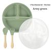Children's Silicone Smiley Face Divided Meal Plate - Drop-Resistant, Three-Compartment Training Tableware