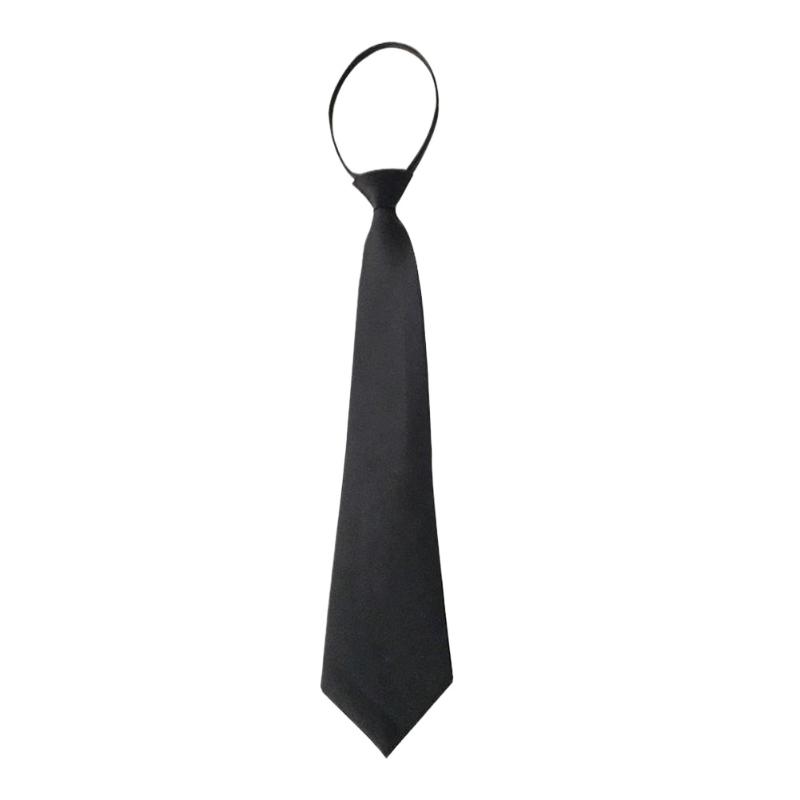 Black Unisex Ties Retro Narrow Neck Tie Slim Women Men Tie Korean Style Simple Trendy Tie