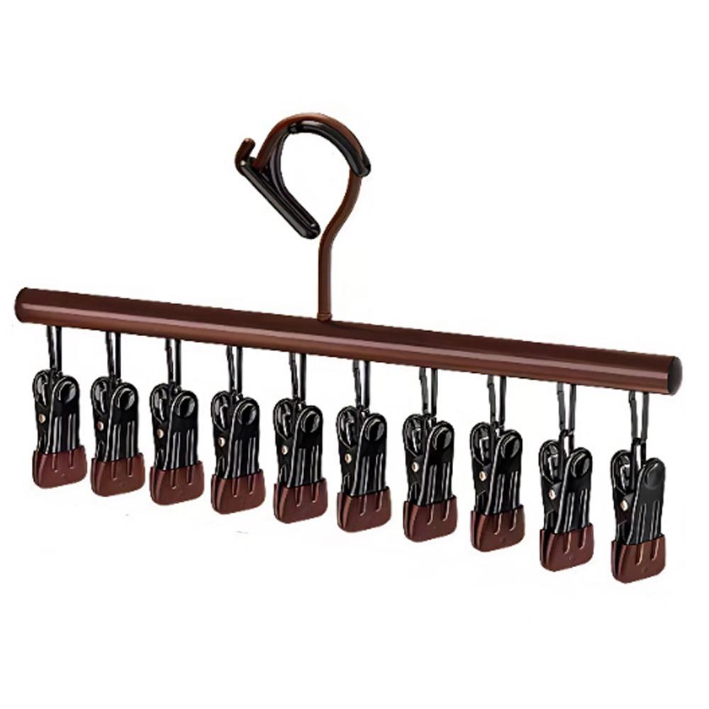 

Non-marking Clothes Drying Rack Anti-Slip Clothes Hanger Durable Storage Organiser Laundry Drying коричневый