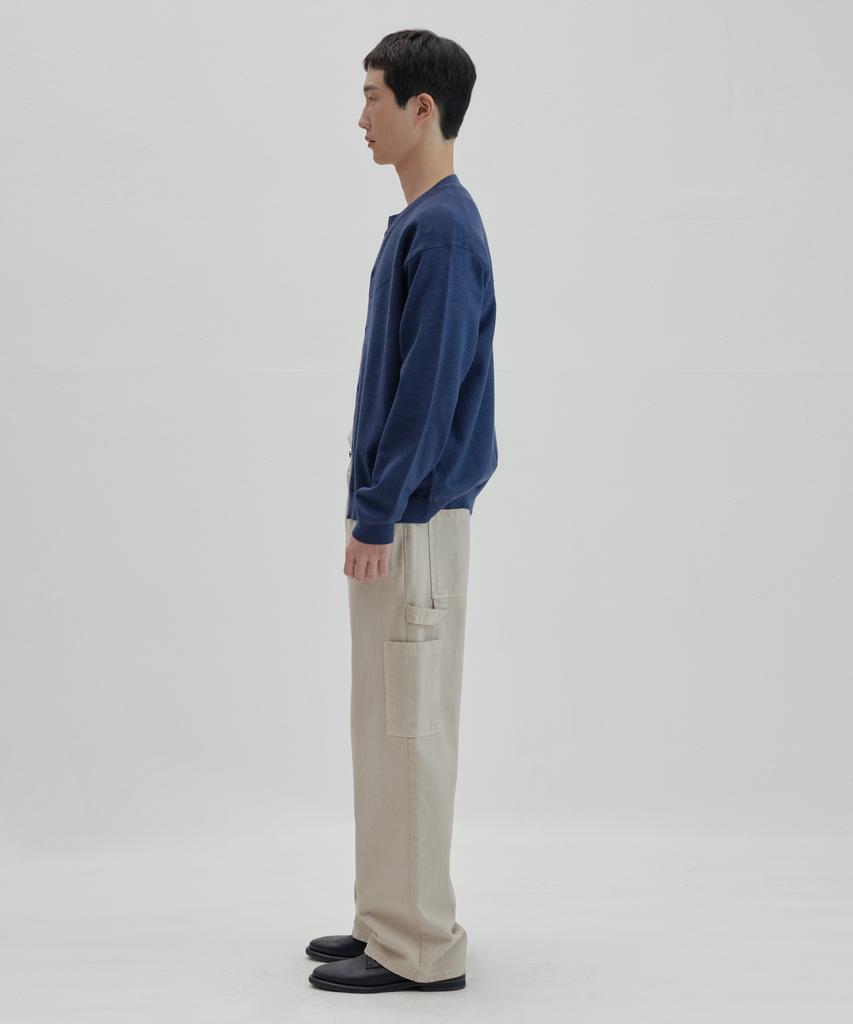 Nonblank Round Cardigan Knit_Indigo Blue