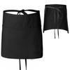 1/3/5Pcs Waiter'S Half Length Apron Black Short Apron With Pockets Waitress Coffee Tea Shop Cafe Cooking Kitchen Work Aprons