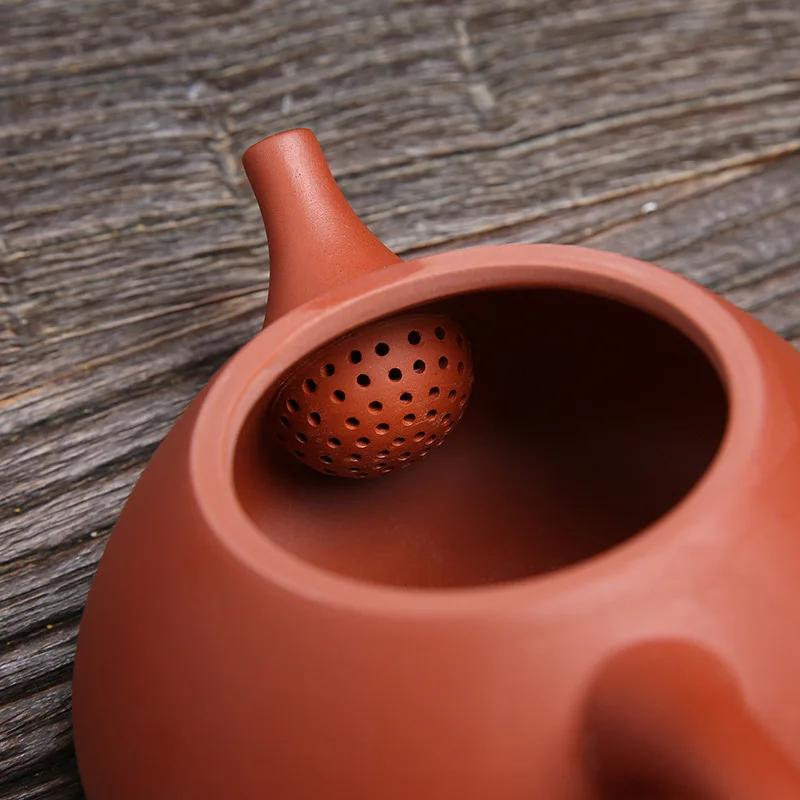 Bule de concha de pedra artesanal de minério bruto, bule de chá de grande capacidade, bule de barro roxo, conjunto de chá, barro roxo puro feito à mão