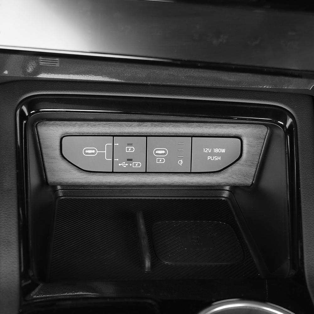For KIA K5 -2026 Left-hand Drive 1PCS Car Interior Accessorie ABS Material USB Port Charger Socket Frame Protective Cover