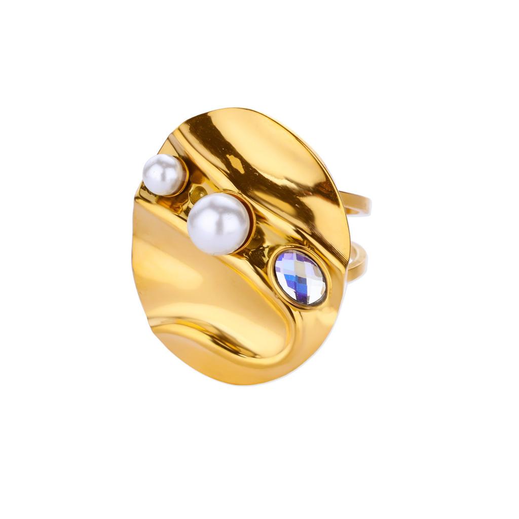 New Luxury Color Treasure Butterfly Ring Women's Titanium Steel Zircon Ring Niche High-end Light Luxury Cold Wind Index Finger Ring