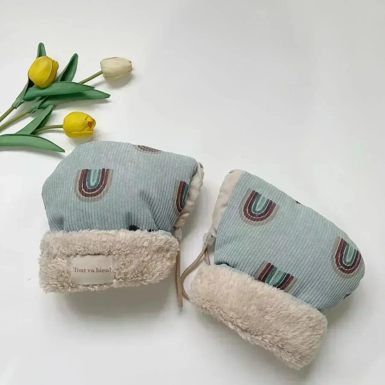Windproof Infant Stroller Gloves Children s Outdoor Sport Mittens Cartoon Printed Hands Warmer Scooter Accessory for Winter Baby
