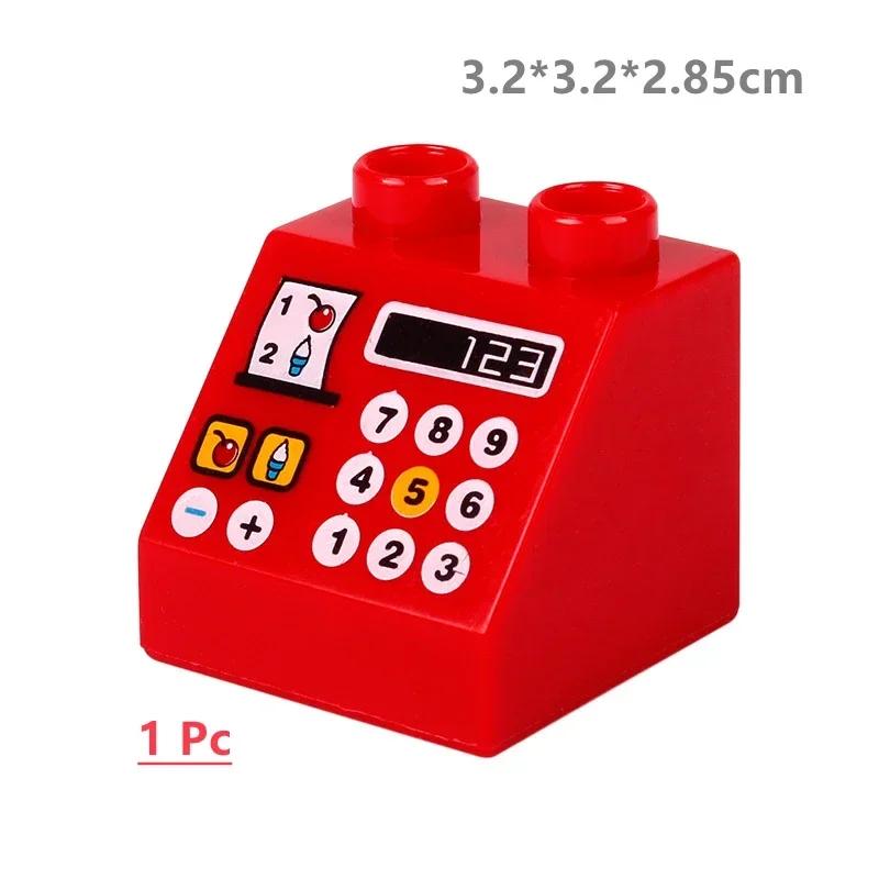 Big Building Blocks Compatible Large Bricks Road Plate Car Parking Pole Fuel Station City Traffic Kids Educational Creative Toys