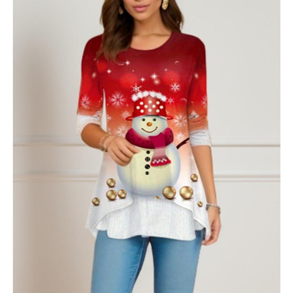 BITCED Women's Fashion Casual Autumn Winter Long Sleeve O-Neck Blouses & Shirts