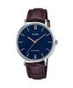 LTP-VT01L-2B Women's Quartz Watch, Navy and Brown, Leather Strap, Water Resistance for Everyday Use