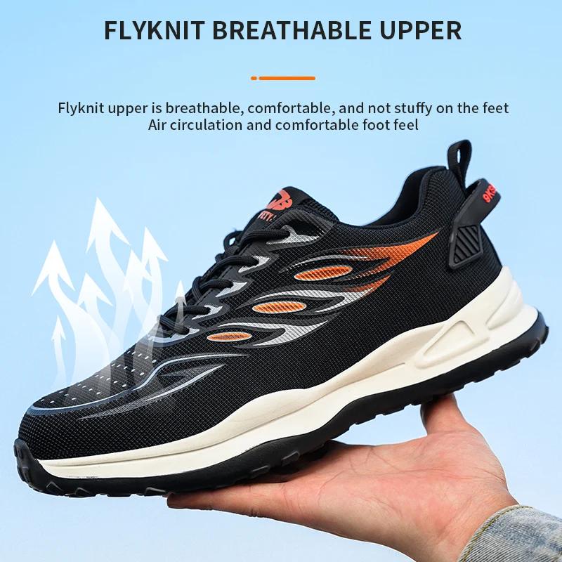 New Fashion Indestructible Men Safety Shoes Work Sneakers Anti-smash Anti-puncture Industrial Male Footwear
