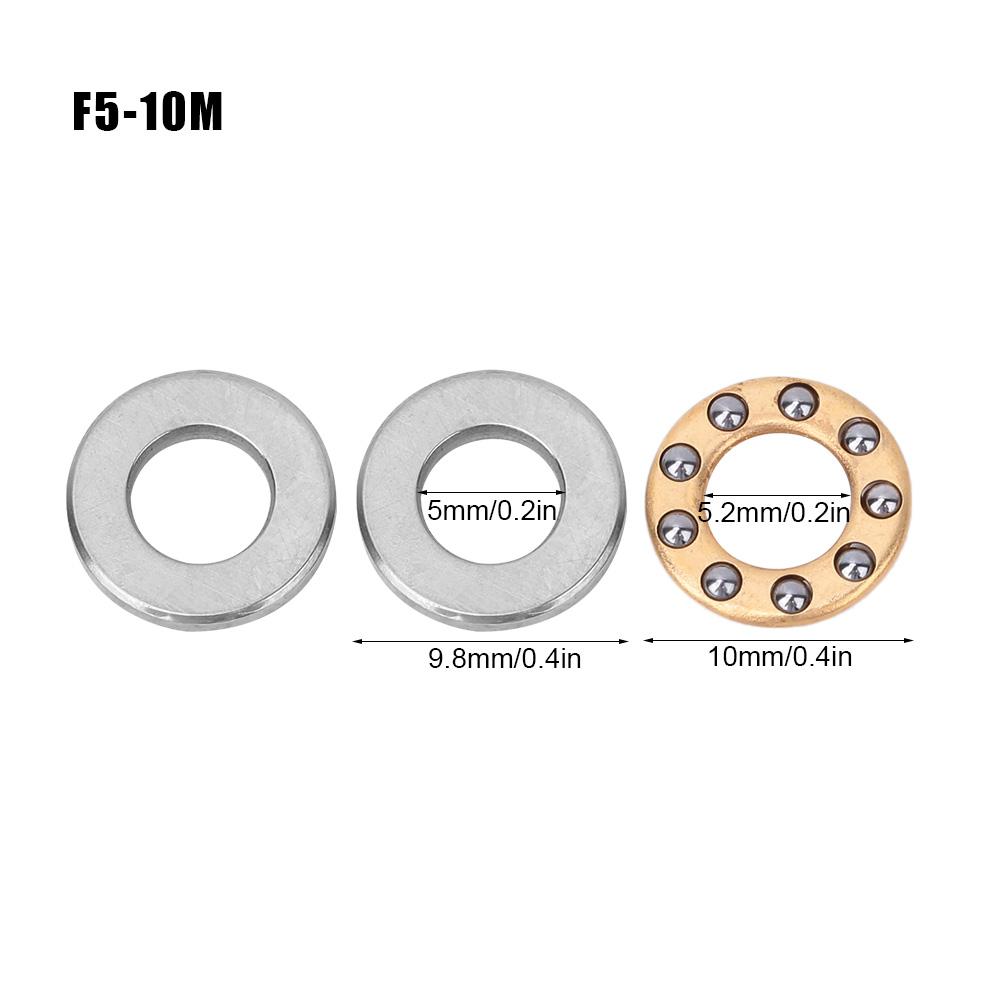 10 szt. Łożyska kulkowe wzdłużne miniaturowe łożyska płaskie ze stali o wysokiej precyzji (F5 10M 5x10x4mm)