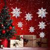 Christmas Snowflake Decor 6Pcs 3D Paper Snowflake Hanging Ornaments for Christmas Tree Winter Wonderland New Year Home Decor