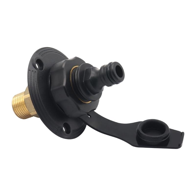 Lead Free Brass RVs Water Inlet Kit With Leak Proof Silicone Seal And ABS Housing For Campers Installations