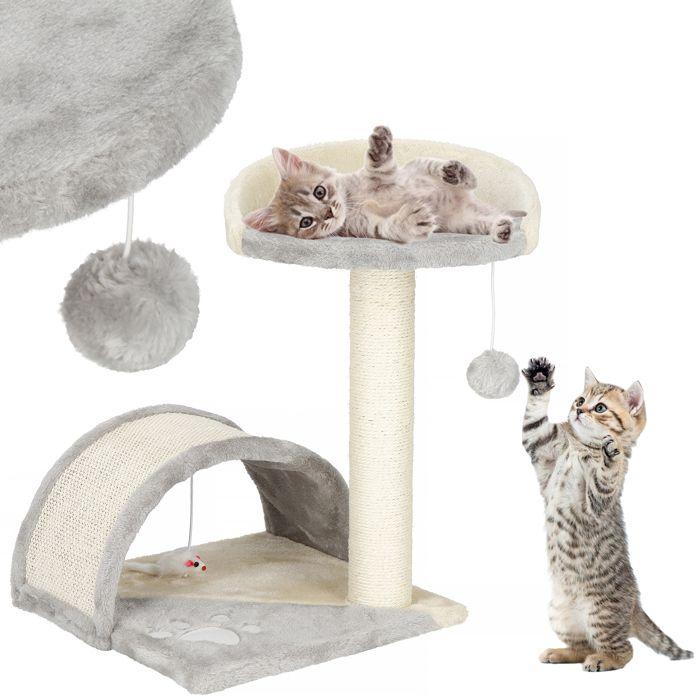 Arbre À Chat - Springos® - 47 Cm - Balle Suspendue - Souris - Pont Intégré
