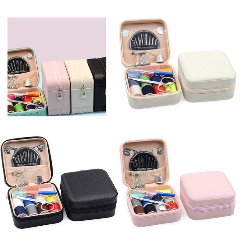 Portable Sewing Set Professional Sewing Supply with Sewing Needle Sewing Thread Scissors Thread Unpicker for Travel Home