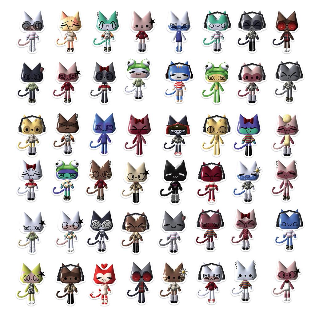 52 Cartoon Doro Cat Graffiti Stickers Guitar Laptop Suitcase DIY Waterproof Stickers