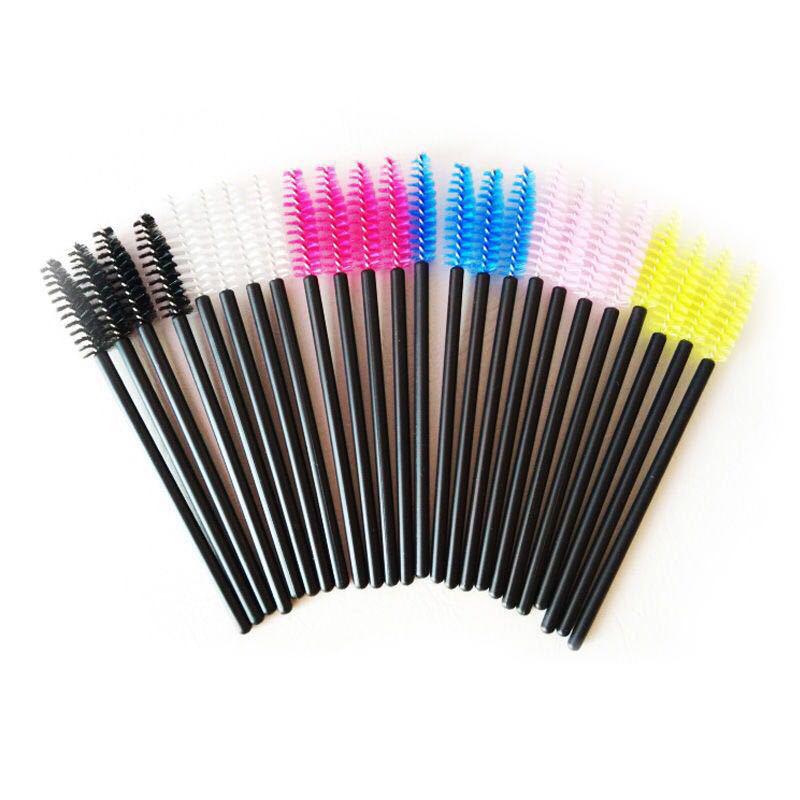 Portable Disposable Eyelash & Eyebrow Brush Set with Fine Tip and Spiral Comb