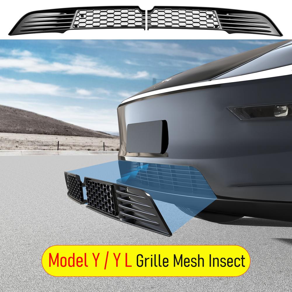 For Tesla Model Y Juniper Model YL Y L 2025 2026 Front Bumper Grille Mesh Inserts Air Inlet Vent Cover Anti-insect Accessories