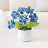 New Handmade Mini Crochet Flowers Photo Props Simulation Knitted Potted Flower Gift DIY Artificial Flower Bonsai Teachers' Day