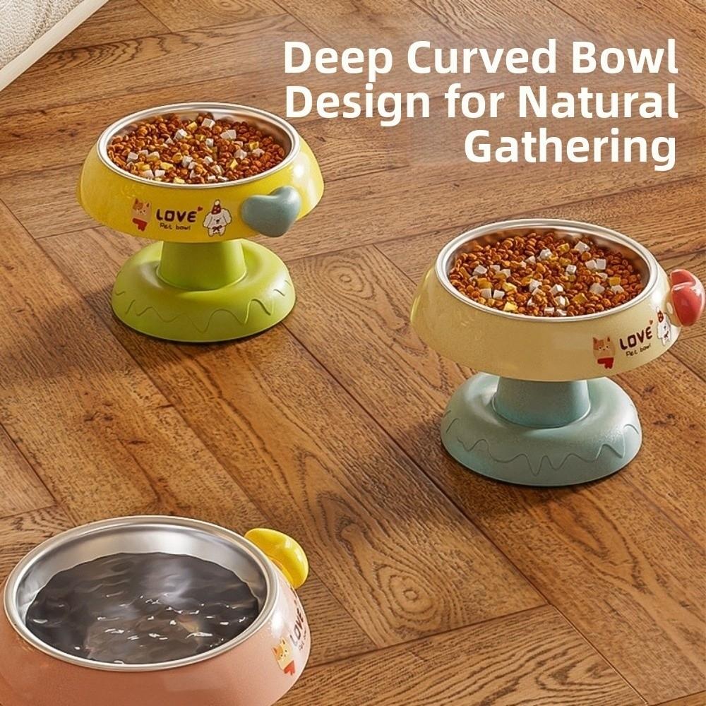 Large Capacity Elevated Cat Bowl Detachable Pet Food Bowl Pet High Foot Bowl Neck Protection