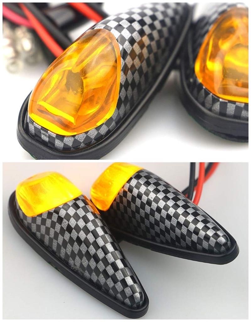 Tomtask Motorcycle Turn Signal LED Paste-on Universal Cowl Left and