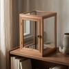 Wooden Display Cabinet with Glass Panels Dust-Resistant Glass-Front