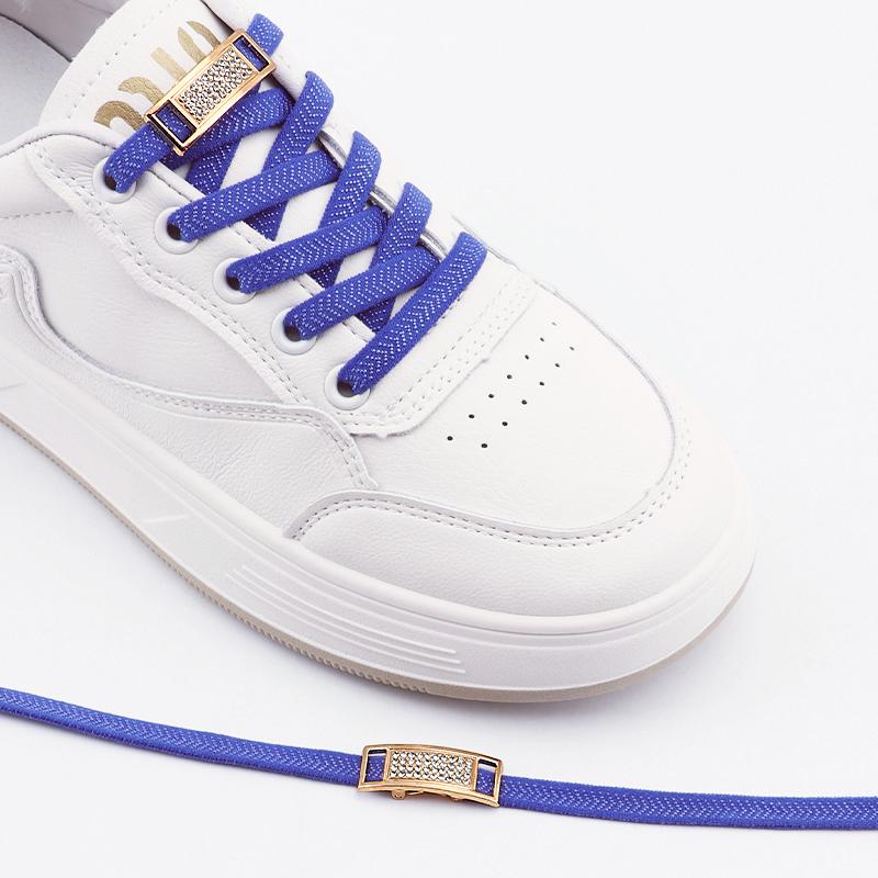 Elastic Laces Sneakers Tennis No Tie Shoe Laces Gold Diamond Buckle Shoelaces Without Ties Flat Shoelace for Shoes Accessories