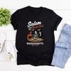 Witchy Book Club T-Shirt Spooky Girl Reading Tshirt Book Lover Halloween T-shirt Casual Women Graphic T Shirts Witches Salem Tee