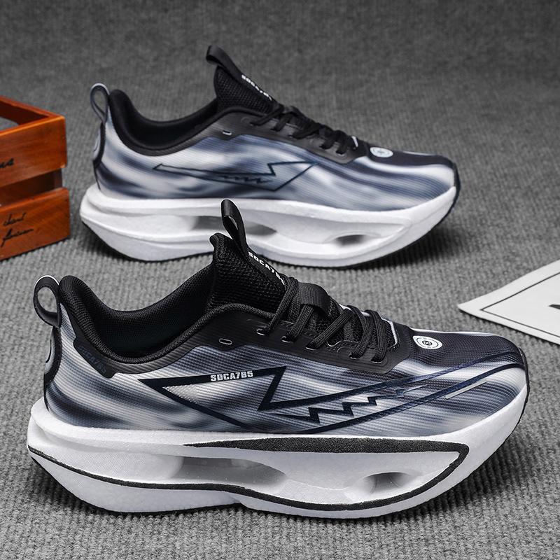 Men'S Running Shoes Trainer Shoes Race Non-Slip Outdoor Cushioning Luxury Shoes Breathable Sneakers Mesh Couple Off-Road Fashion