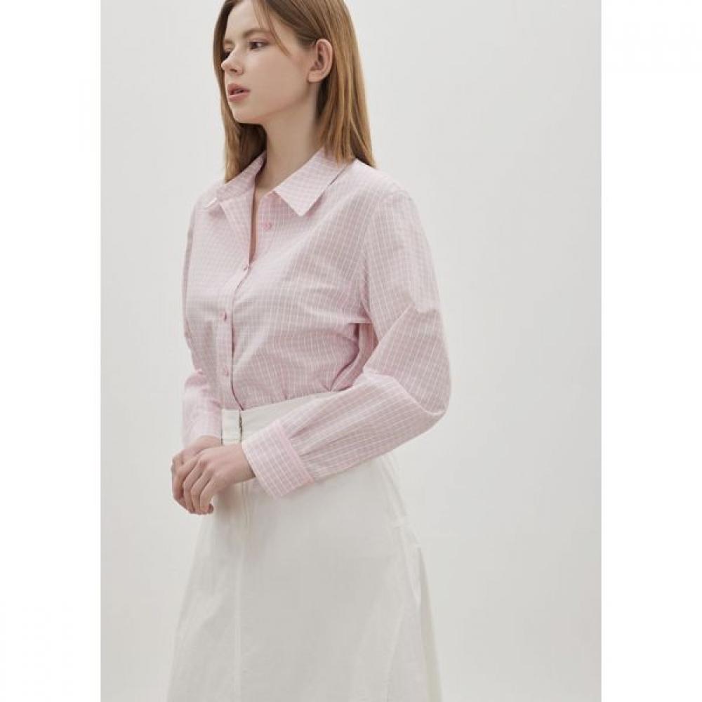 Cc Collect Check Crop Shirt C262msc031 Pink/55